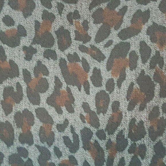 Willi Smith Pencil Skirt Animal Print Leopard Cheetah Sz 10 Black Grey Brown - Picture 2 of 3